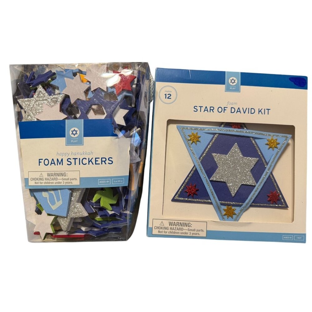 Happy Hanukkah Foam Stickers For DIY & Craft Projects Ages 4+ Star Of David Kit